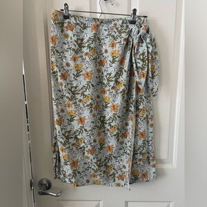 Floral midi skirt